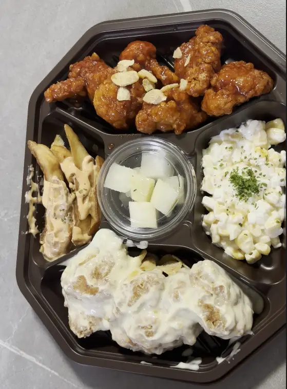 닭강정파티팩 포장벗긴후